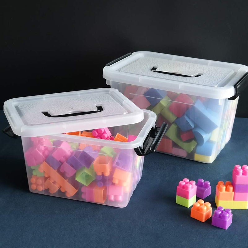 Wekioger 3 Pack Mixed Size Plastic Storage Bins for Multiuses, Clear Latching Storage Box (12Qt, 6Qt, 3.5Qt) - Image 4